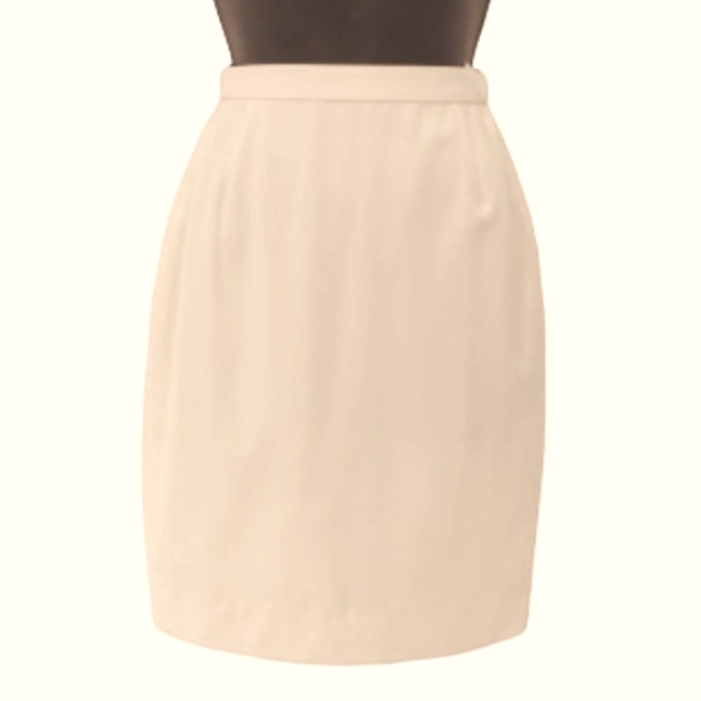 Escada Winter White Wool Pencil Skirt - Sz. 34/XS